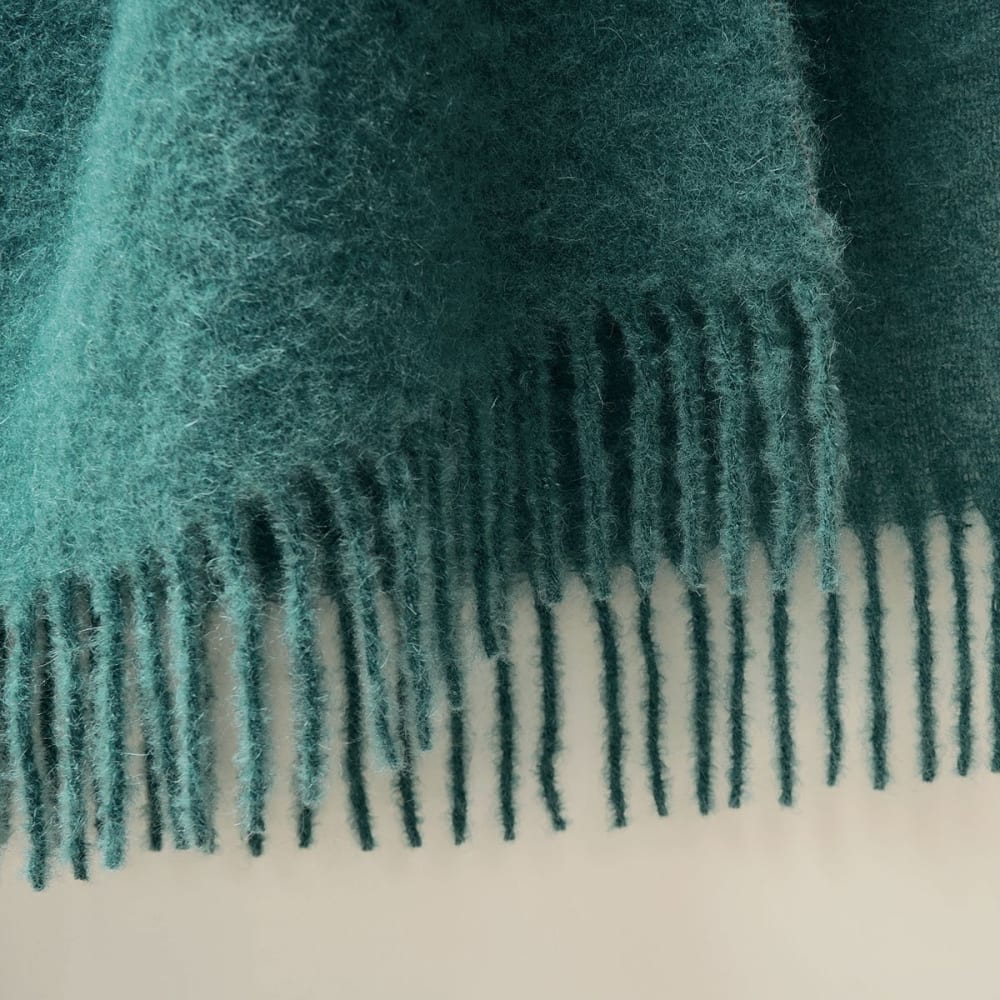 Plaid laine emeraude 130x180 cm - Maisons du Monde