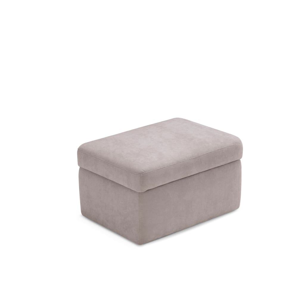 Pouf+rangement+fait+en+Italie+en+tissu+chenille+tourterelle+110x45+cm