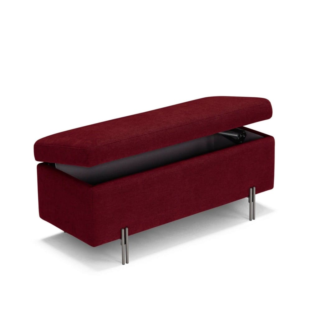 Banc de rangement en - bordeaux