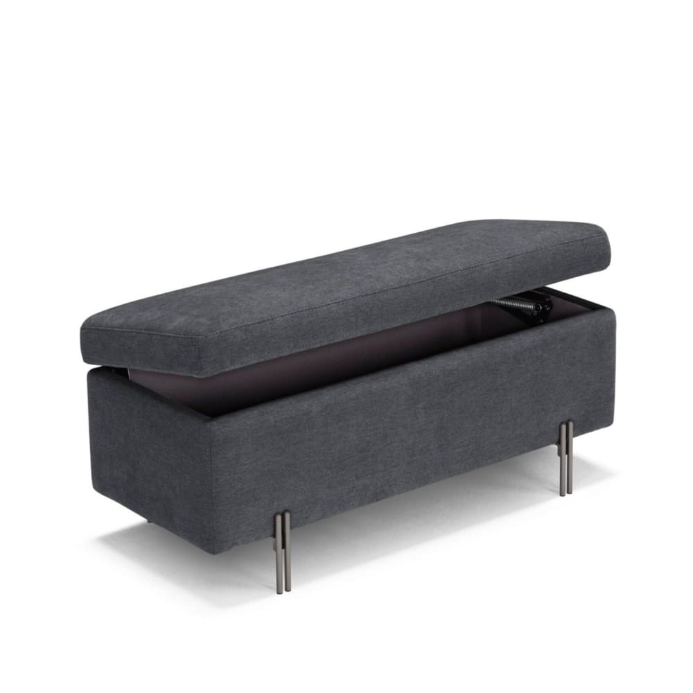 banc de rangement en - gris