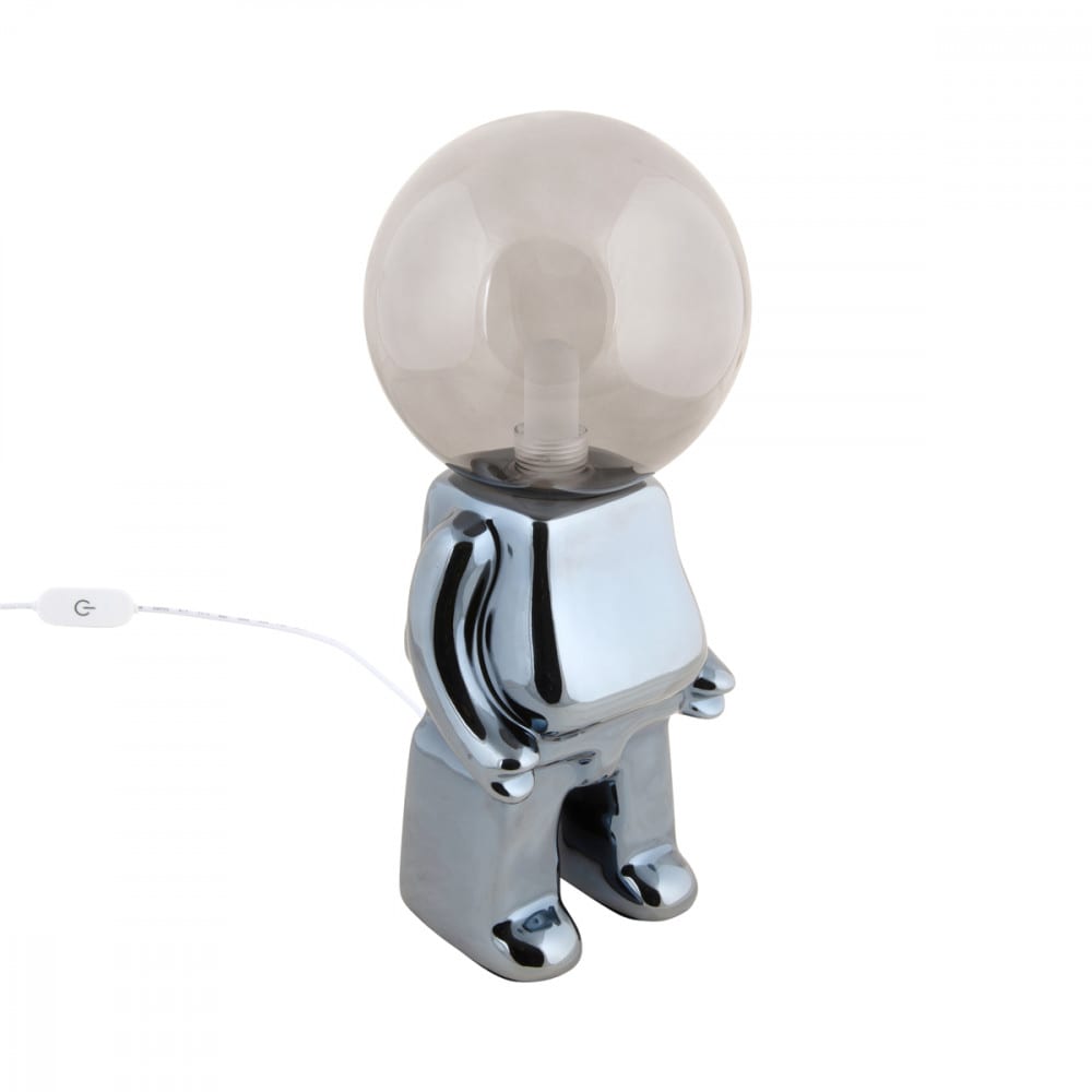 Lampe de table céramique noir 12x12x27cm — vue 4