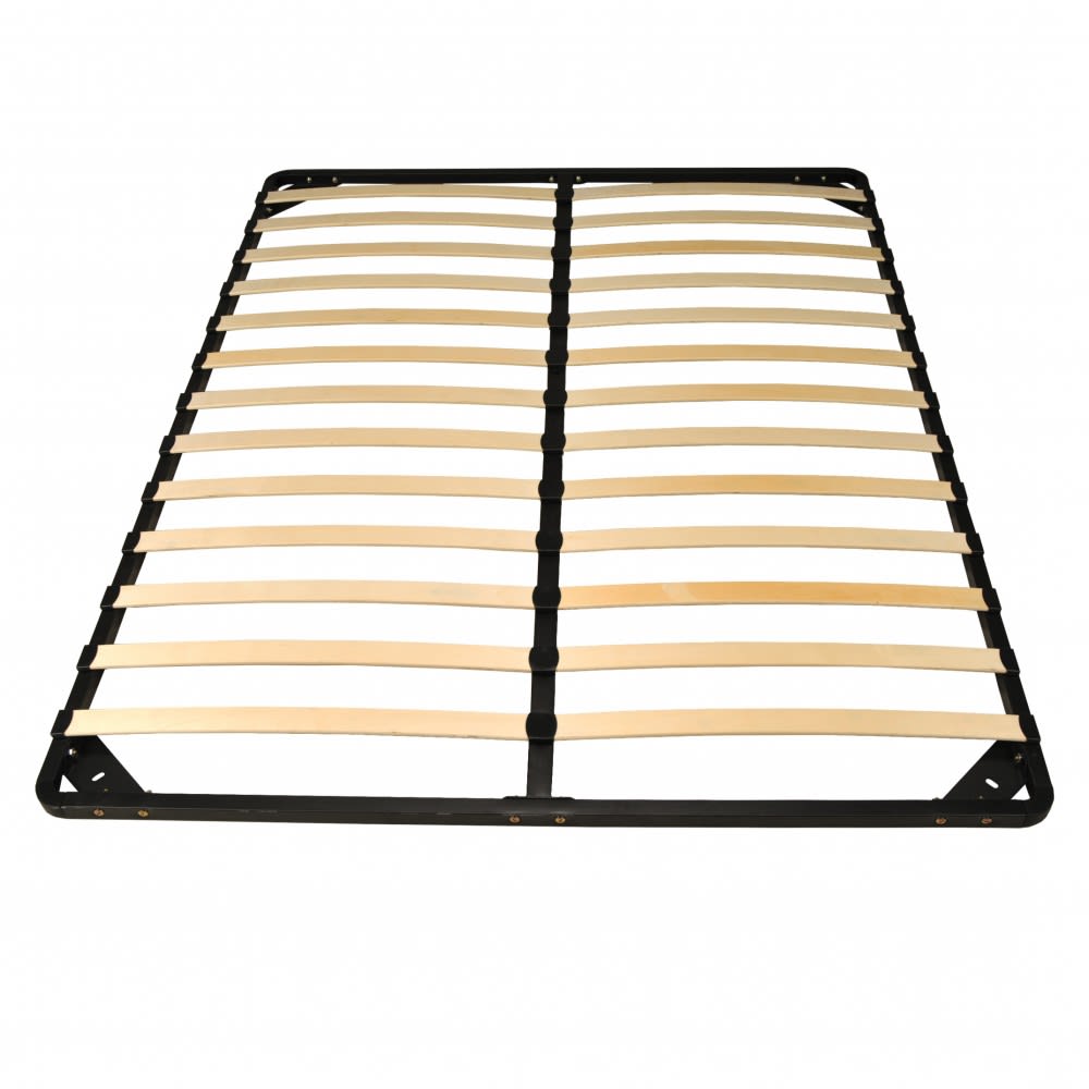 Sommier métal en kit 2x13 lattes, noir, 140x190 cm - Maisons du Monde