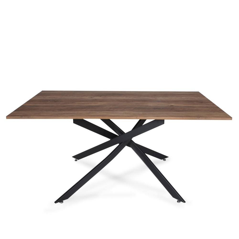 Weber industries Esstisch für 6 Personen mit Holzeffekt 160x90cm Braun Holz