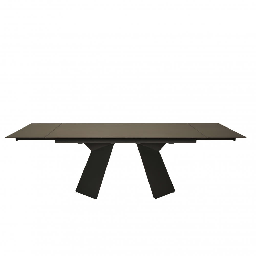 Table à manger extensible anthracite 6 à 10 personnes L160/240