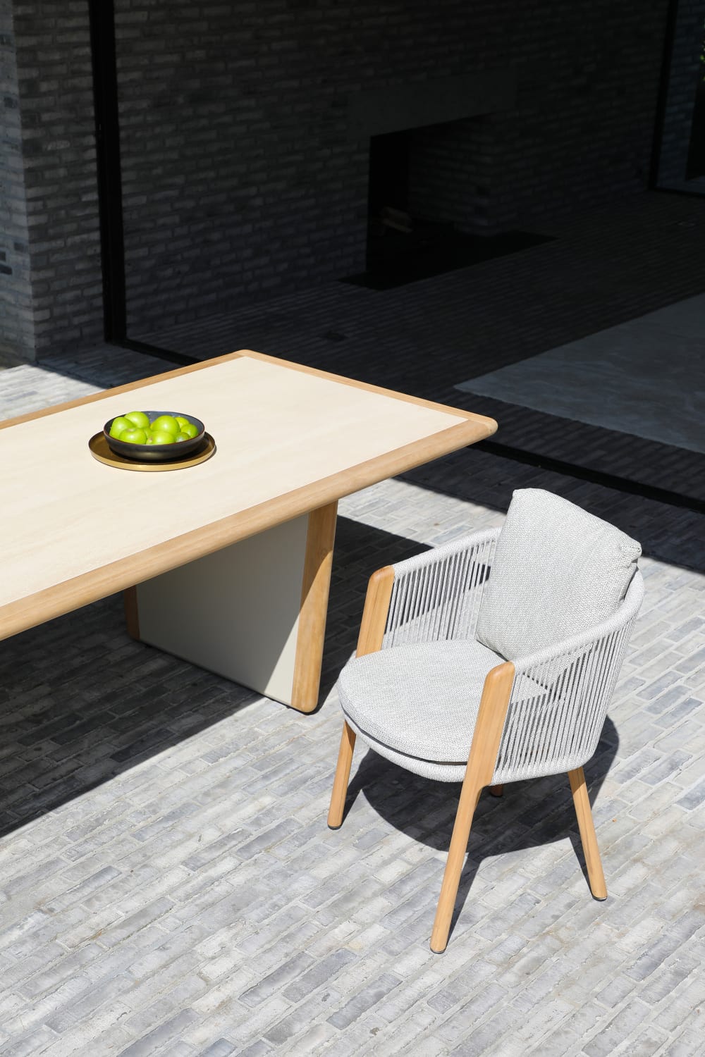 Pack de 4 chaises de jardin en teck et corde - Maisons du Monde