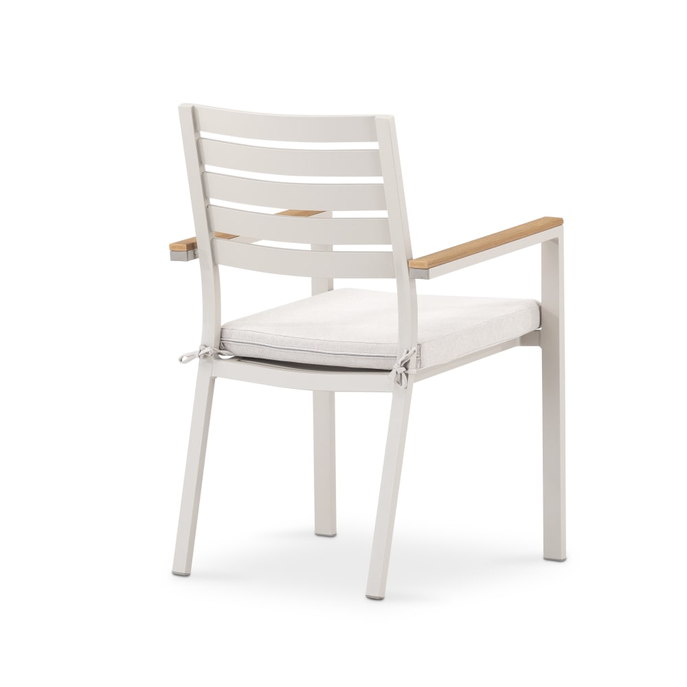 Pack 6 chaises de jardin empilables avec coussin beige - Maisons du Monde