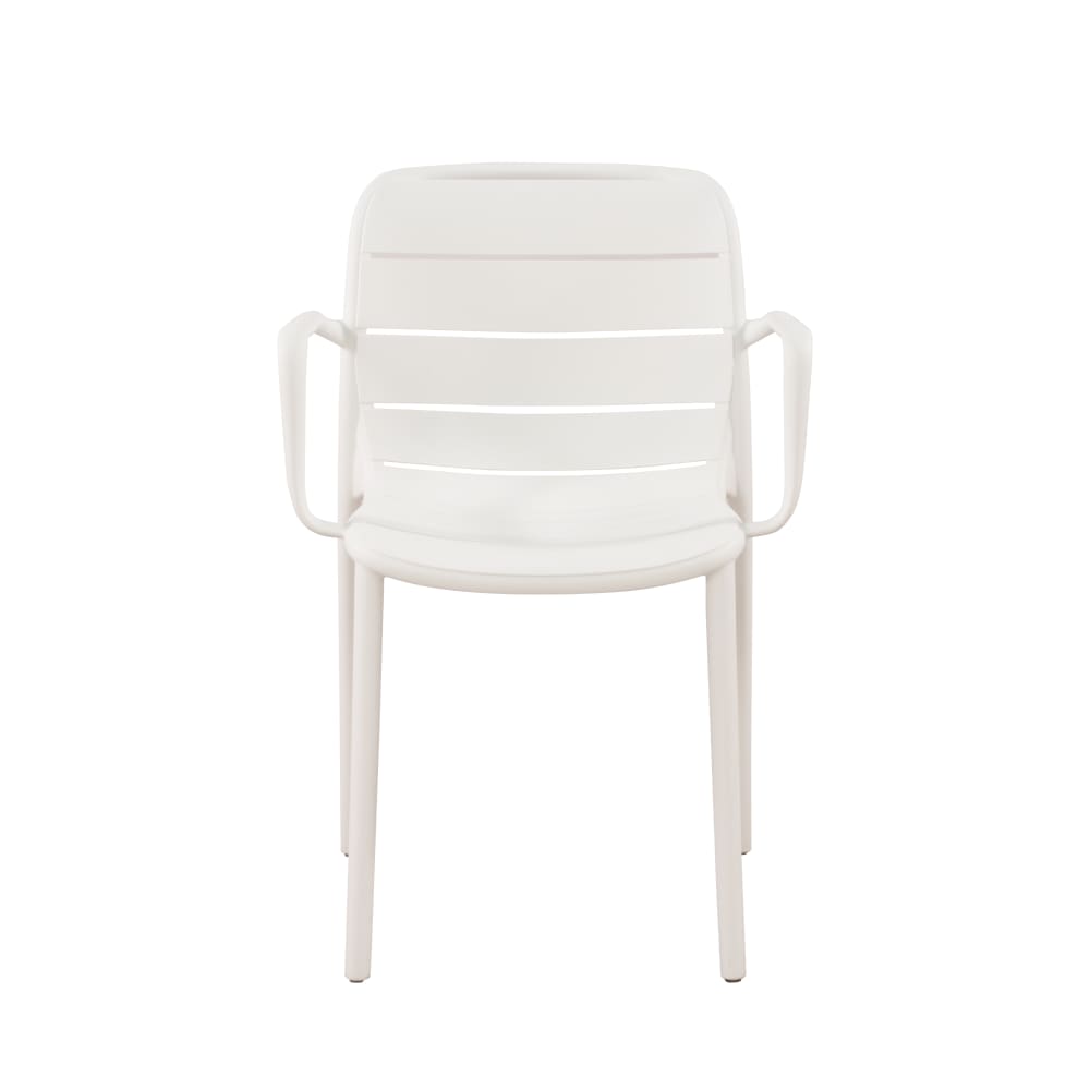 Lot de 8 chaises de jardin empilables en polypropylène blanc - Maisons du Monde