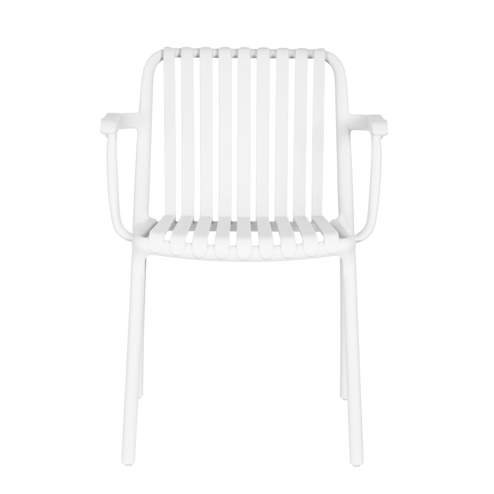 Lot de 6 chaises de jardin empilables en polypropylène blanc - Maisons du Monde