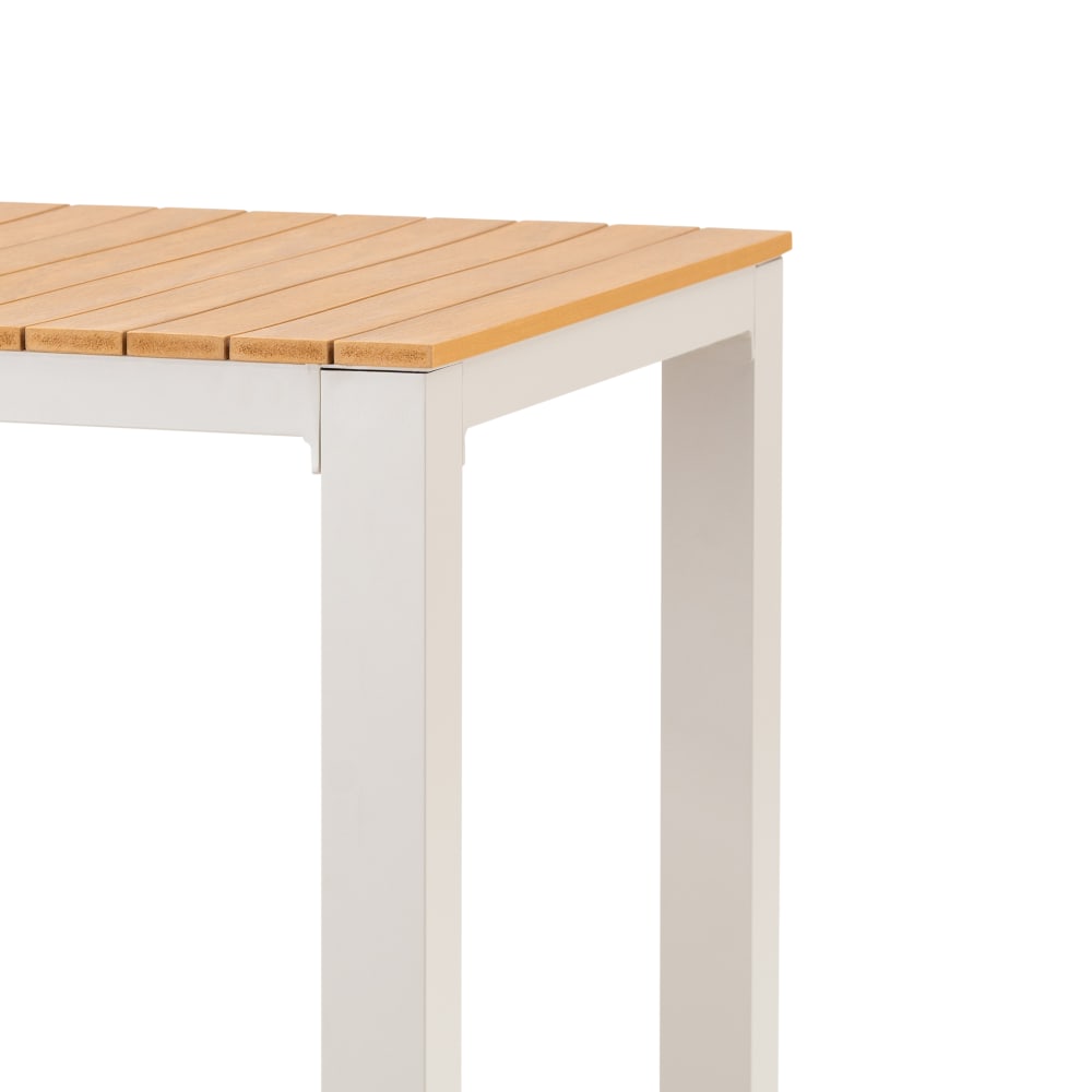 Set jardin table 130x70 et 4 chaises avec coussin en alum beige - Maisons du Monde