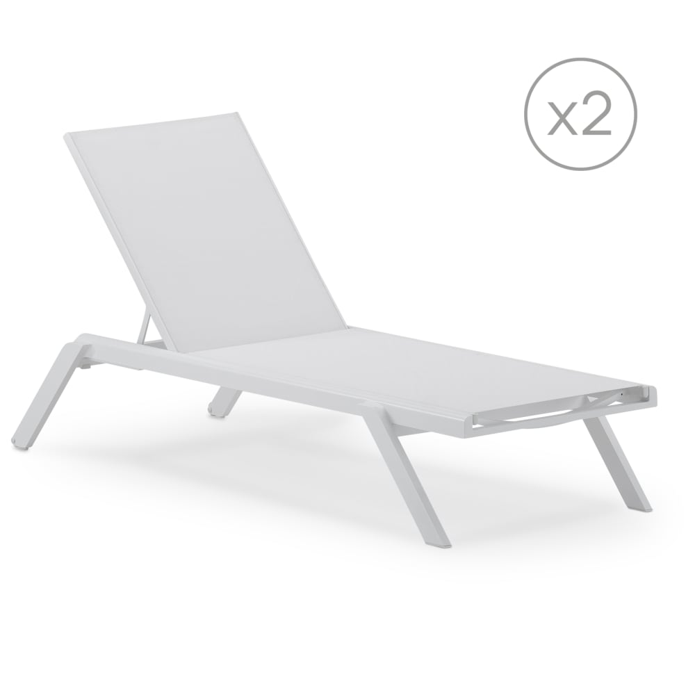 Pack de 2 chaises longues