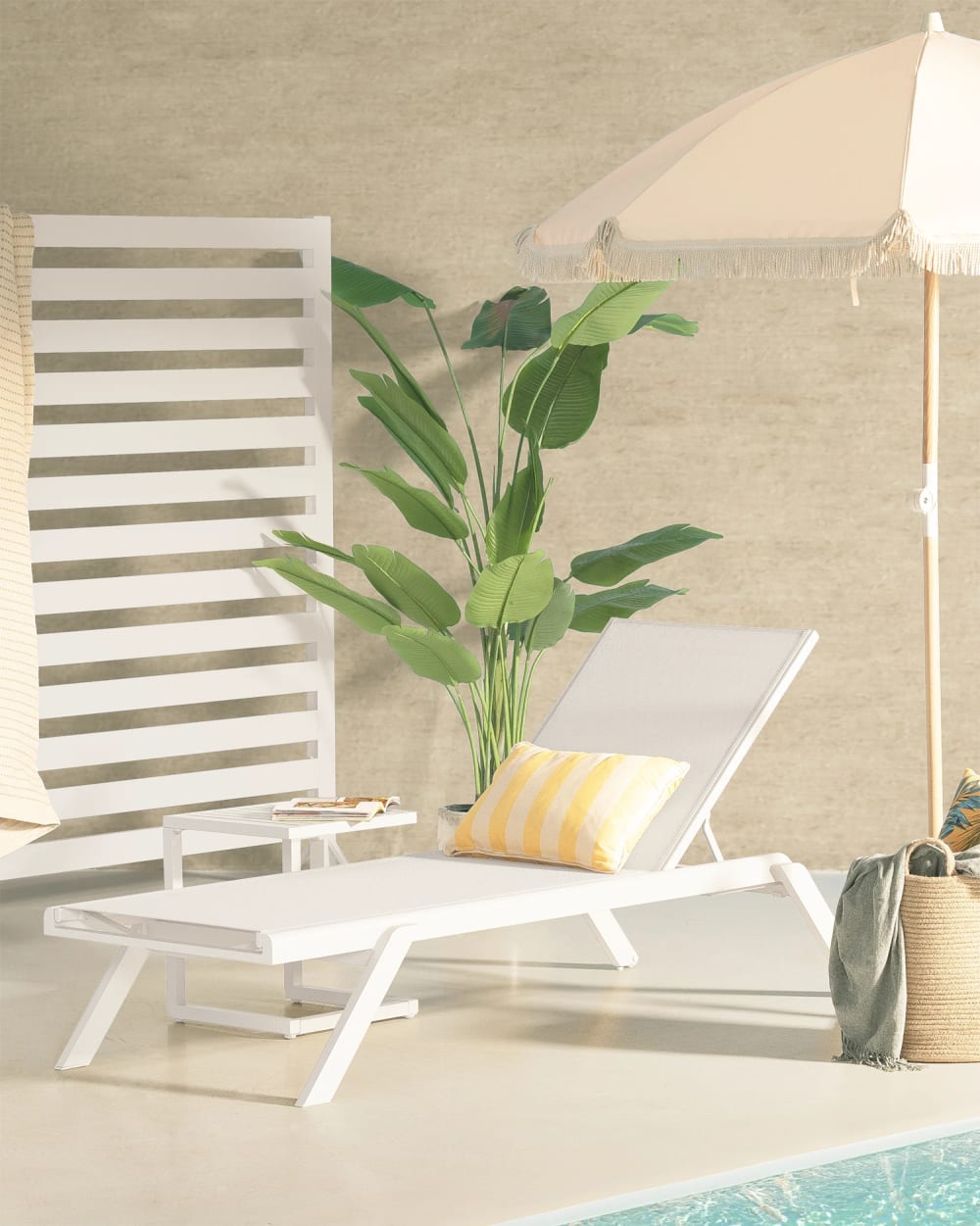 Pack de 2 chaises longues de jardin en aluminium blanc - Maisons du Monde