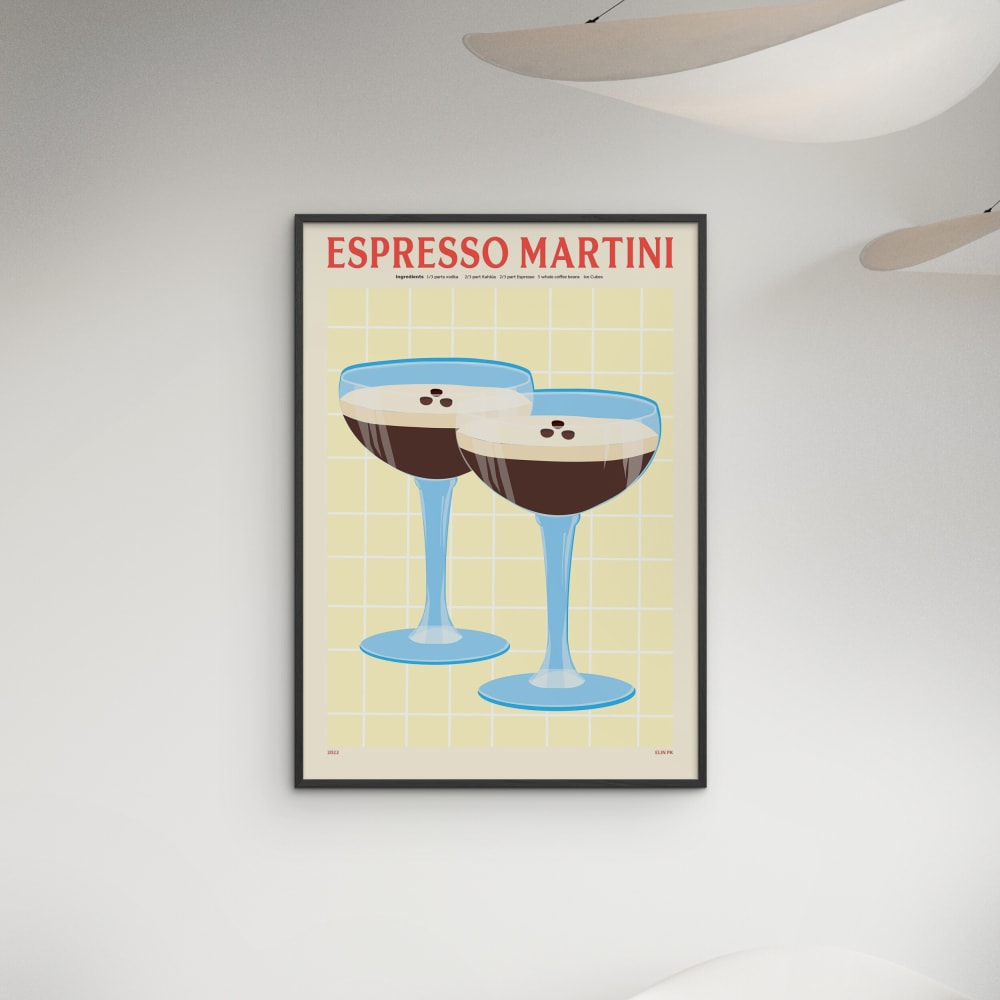 Affiche ''Elin PK - Espresso Martini'' Cadre noir - 70x100 cm