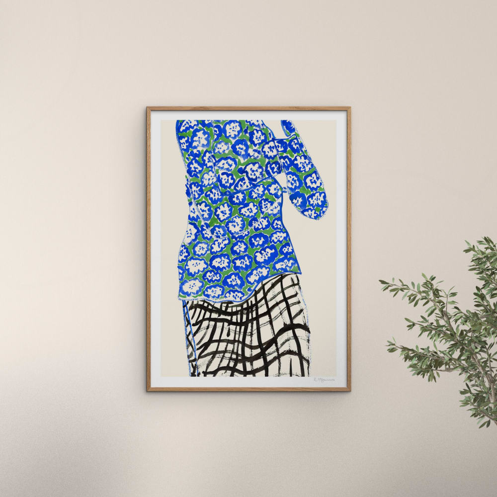 Affiche ''Blue and Green'' sans cadre  - 70 x 100 cm