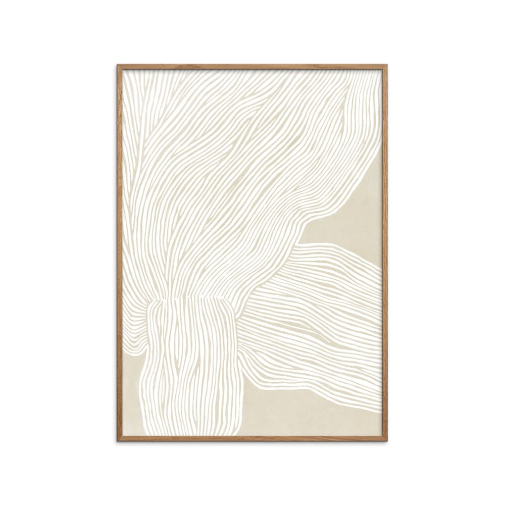 Affiche ''The Line no 09'' Cadre en Chêne - 30x40 cm