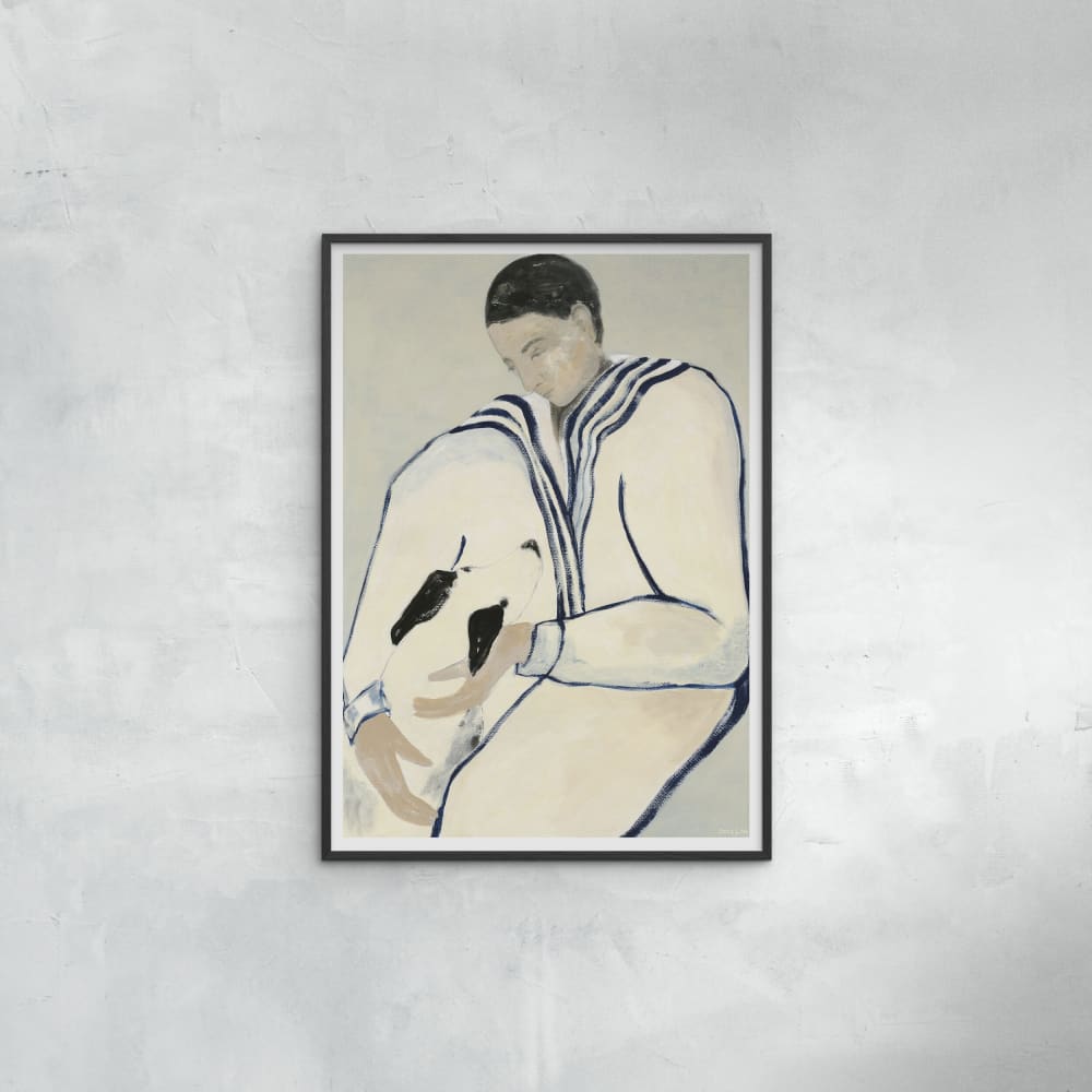 Affiche ''Man and Dog'' Cadre noir - 70x100 cm