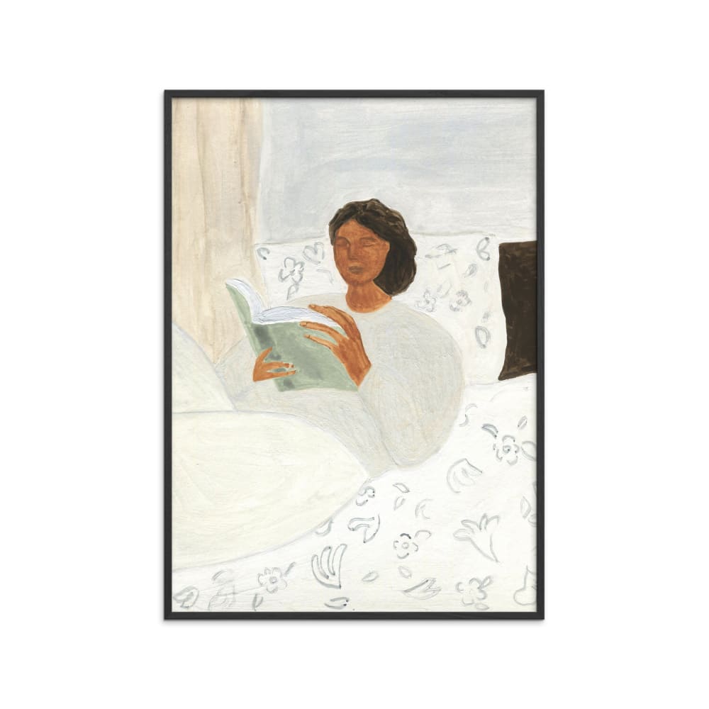 Affiche ''Morning Read'' Cadre noir - 50x70 cm