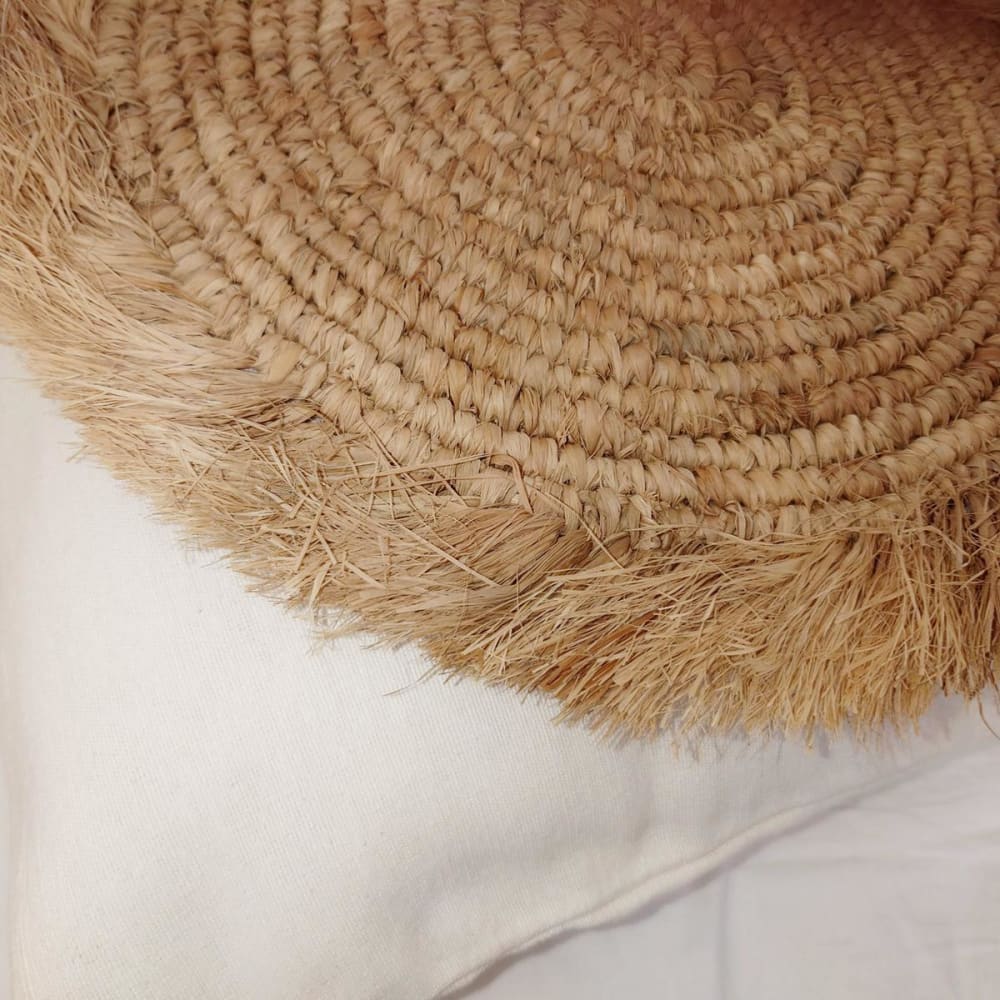 Housse de Coussin, coton, raphia 50x50 cm - Maisons du Monde