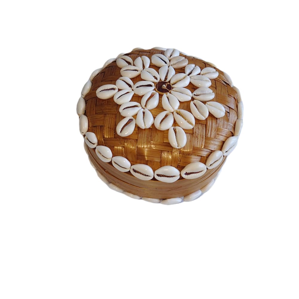 Boîte en Bambou et Coquillages, marron D10 cm - Maisons du Monde