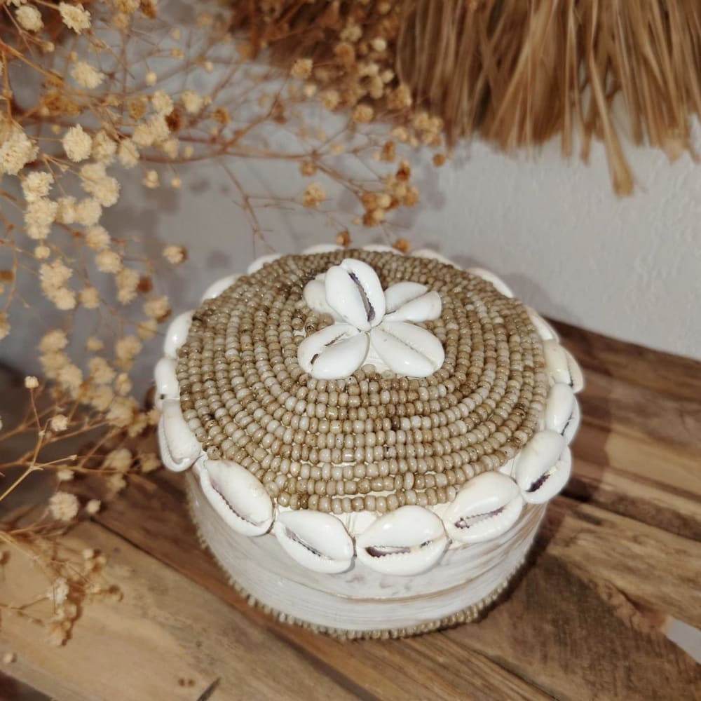 Boîte en Bambou, Perles et Coquillages D 11 сm — vue 3