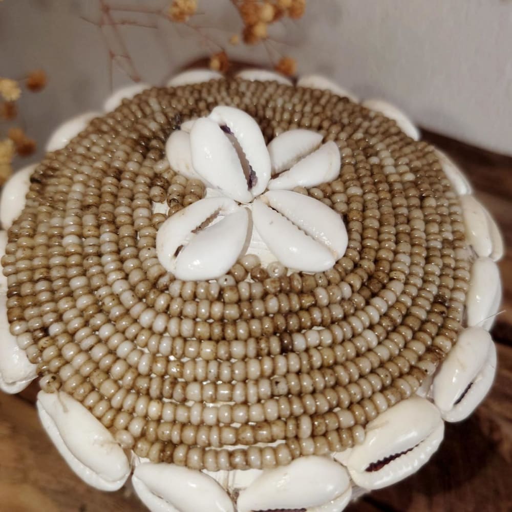 Boîte en Bambou, Perles et Coquillages D 11 сm — vue 4