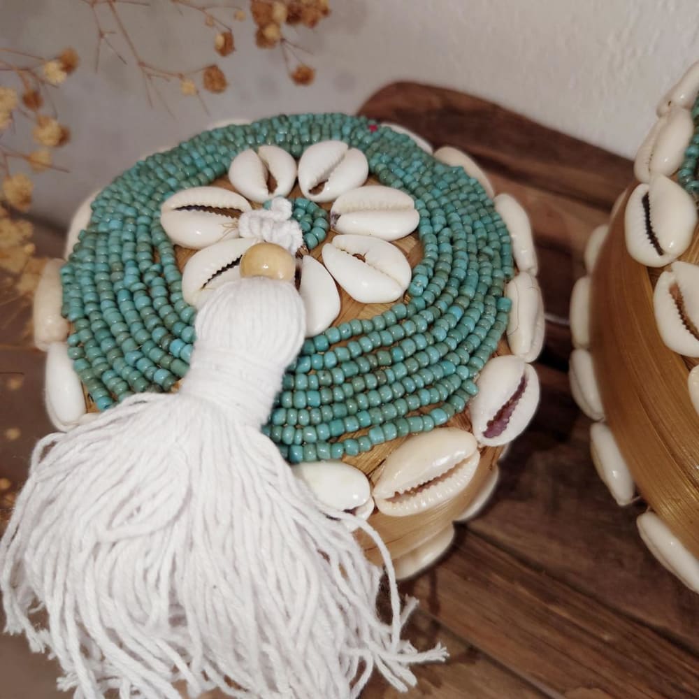 Boîte en Bambou, Perles Menthe D 11 cm - Maisons du Monde