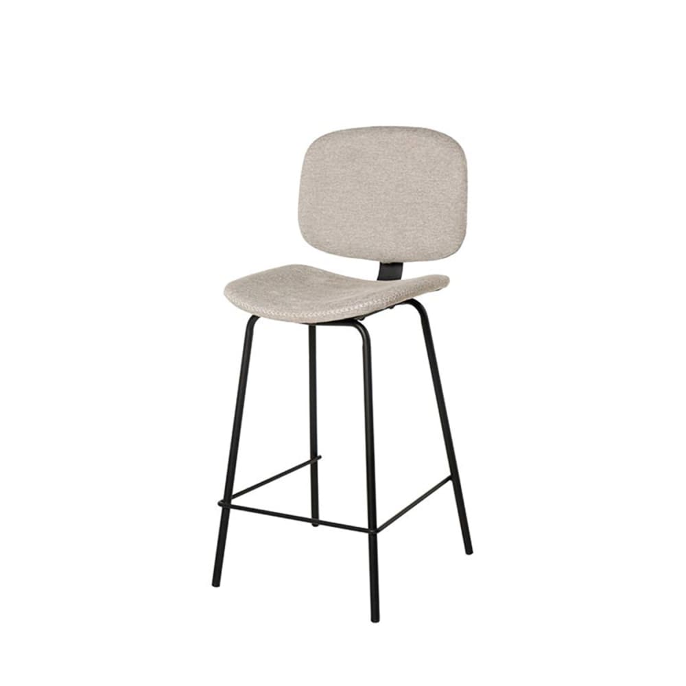 Koketto Home Originaler niedriger Hocker aus Stoff in Hellgrau. - Pes - Polyester