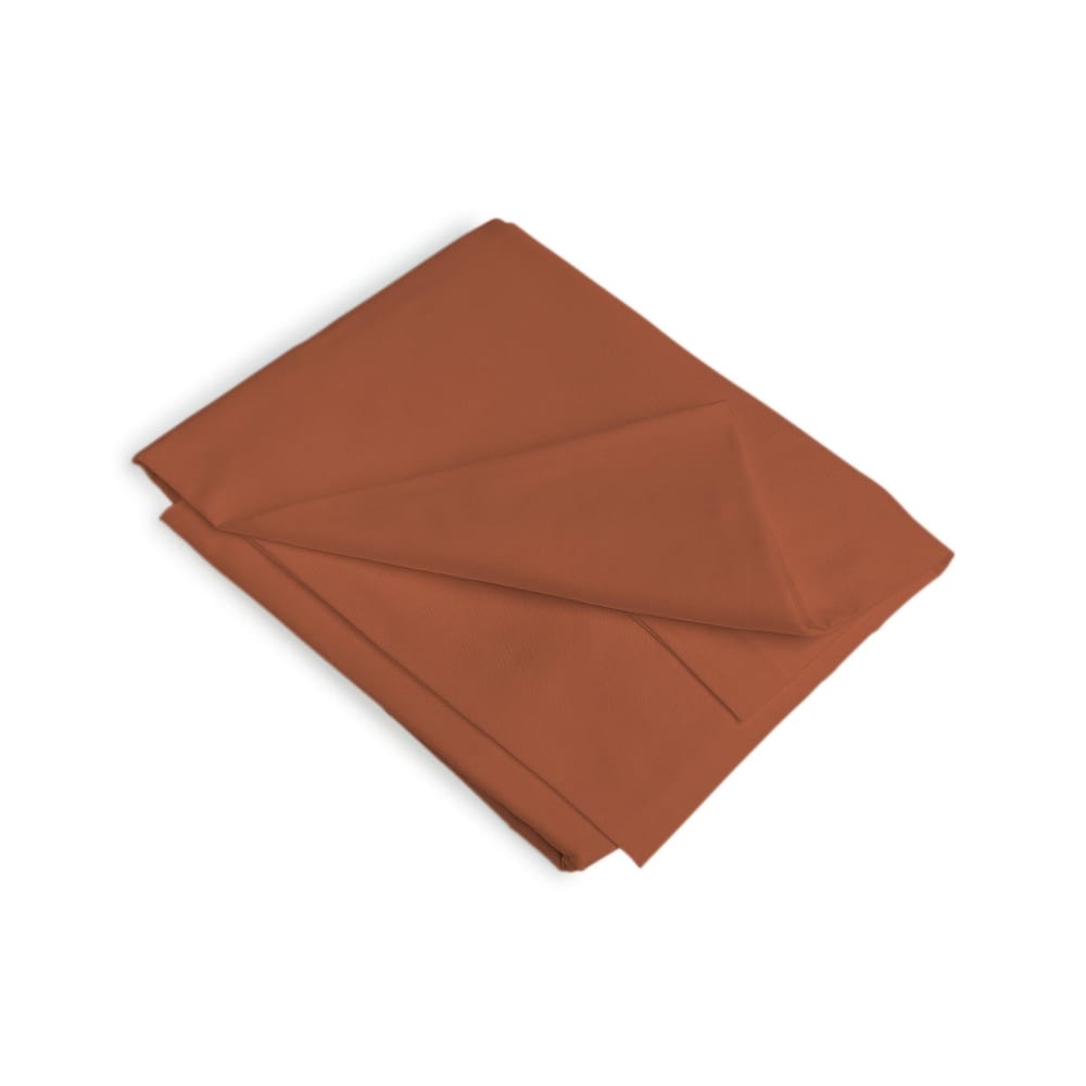 Drap housse percale de coton rouge toscane 160x200x30 — vue 4
