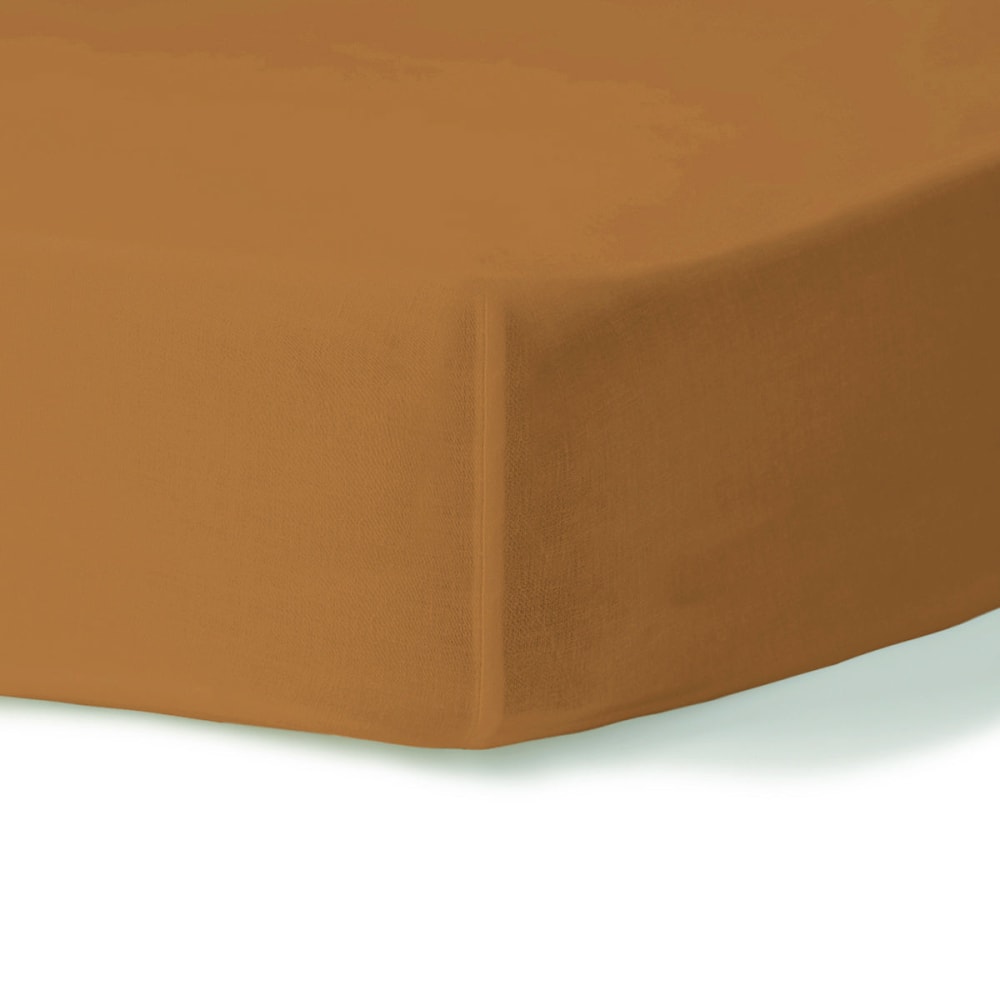Febronie Spannbetttuch aus Baumwolle karamell style classic chic Braun Öko-Tex Zertifikat Baumwolle