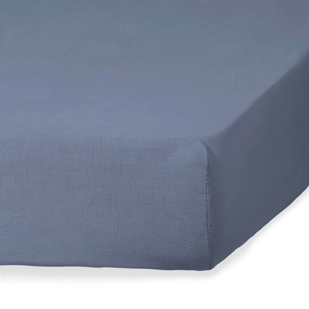 Febronie Spannbetttuch aus Leinen stürmisches blau style classic chic Öko-Tex Zertifikat - Leinen