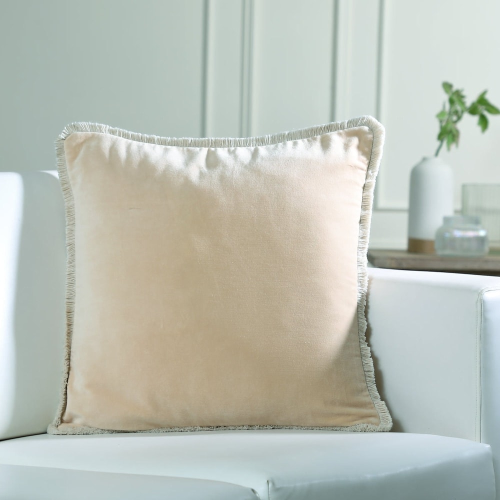 Housse de coussin velours de coton 50x50 dune - Maisons du Monde