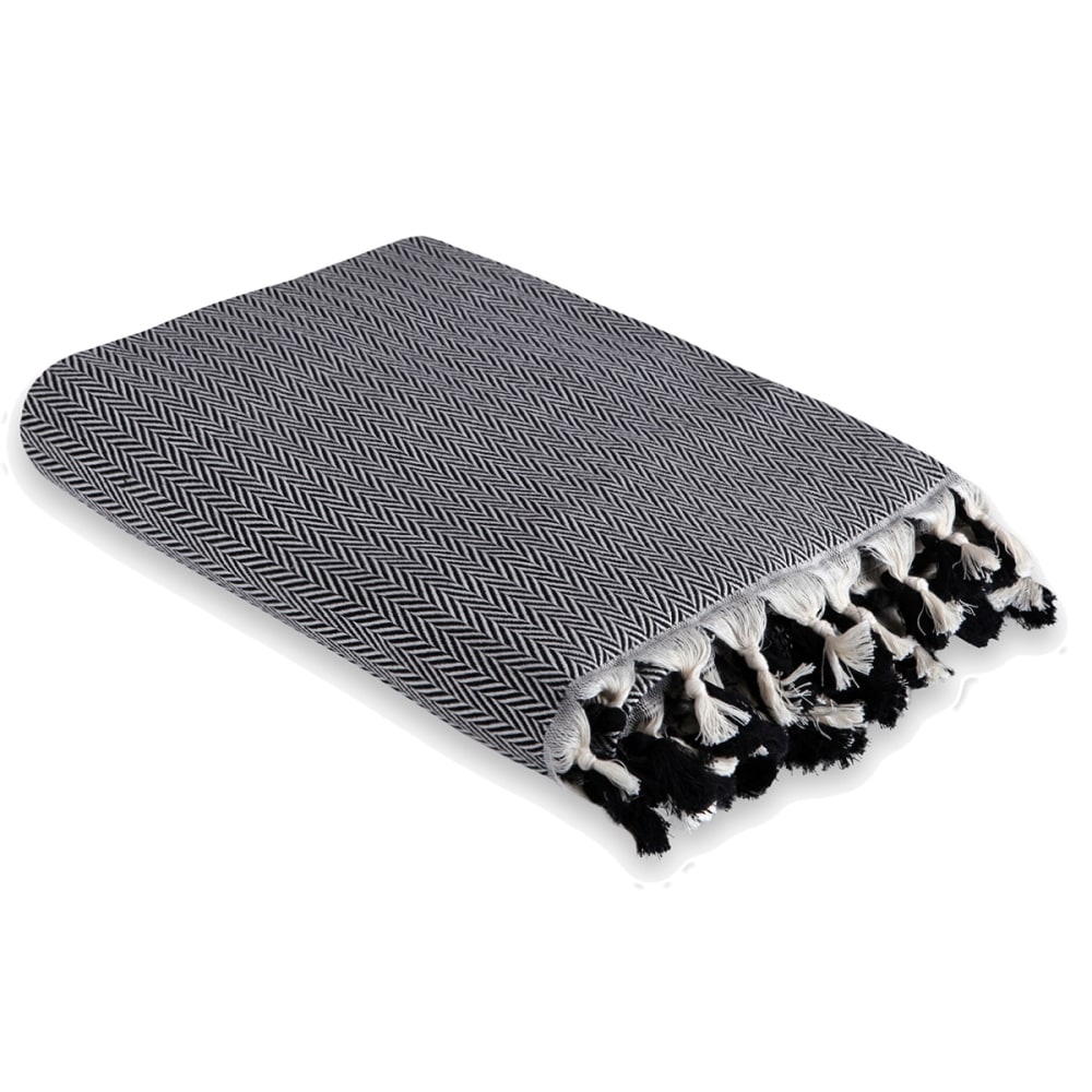Febronie Plaid aus Baumwolle schwarz style classic chic Öko-Tex Zertifikat - Baumwolle