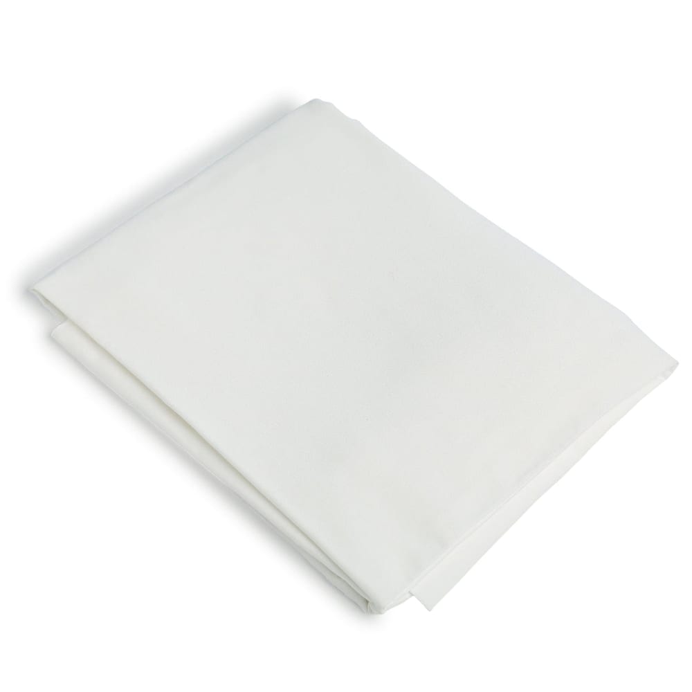 Drap plat percale de coton 240x300 blanc — vue 3