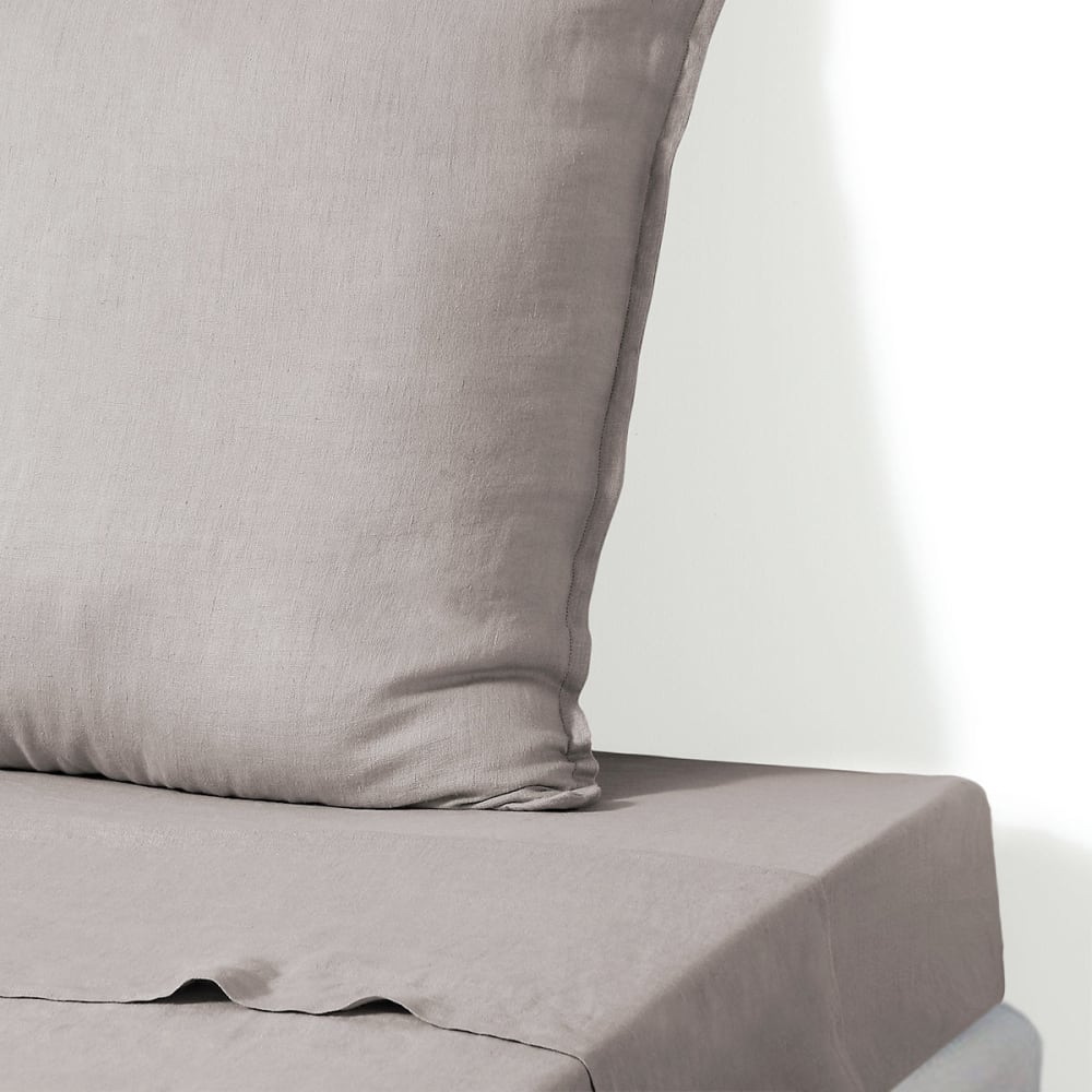 Drap plat lin lavé naturel 270x300