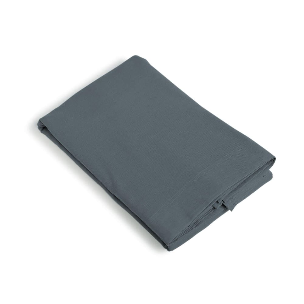 Drap plat percale de coton 240x300 bleu denim — vue 3