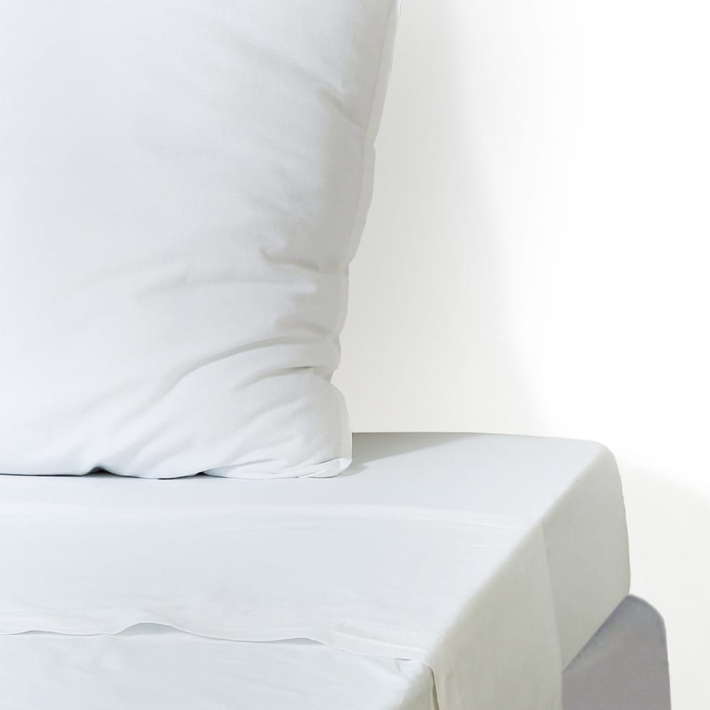 Drap plat coton lavé 240x300 blanc Drap plat coton lavé 240x300 blanc
