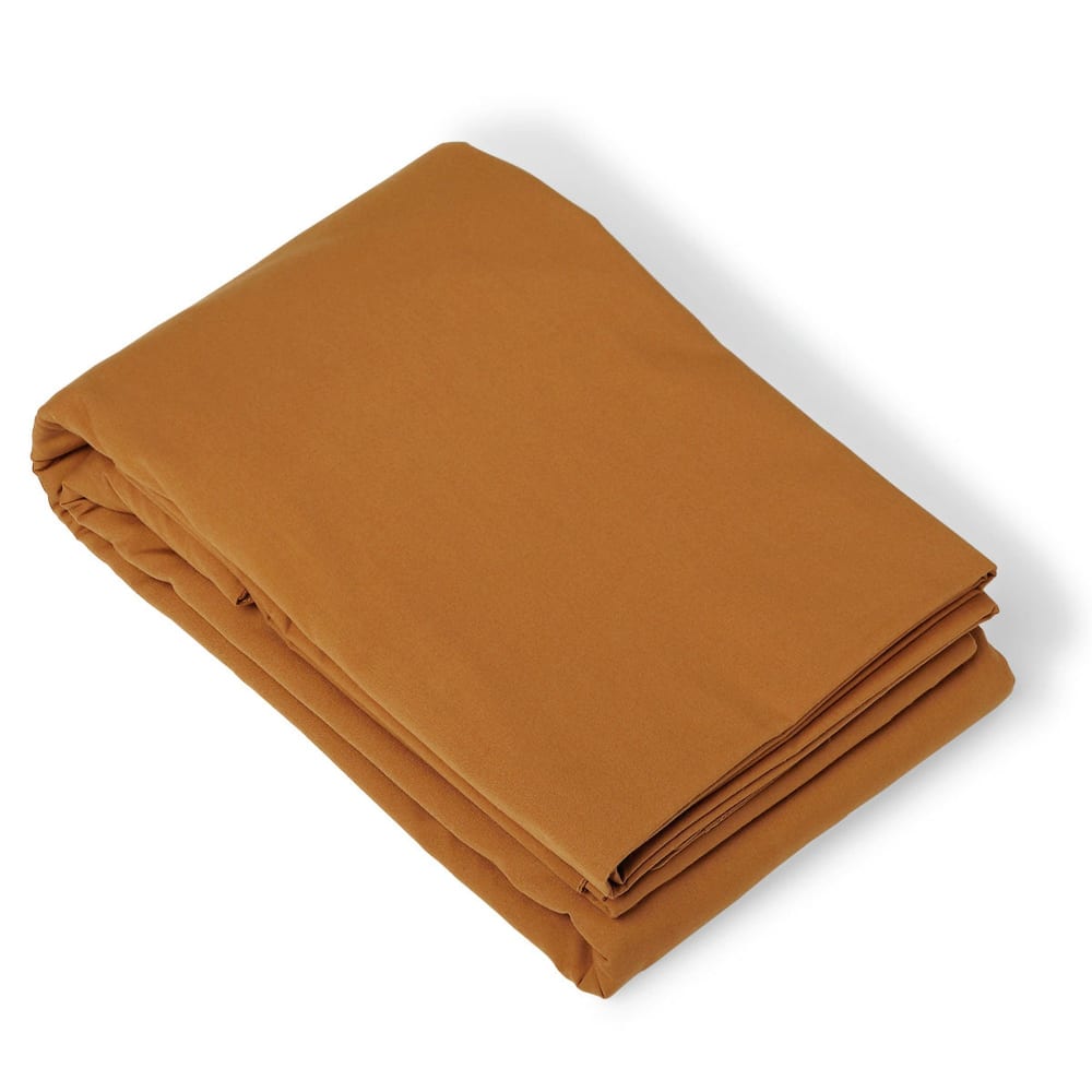 Housse de couette percale de coton caramel 240x220 — vue 3