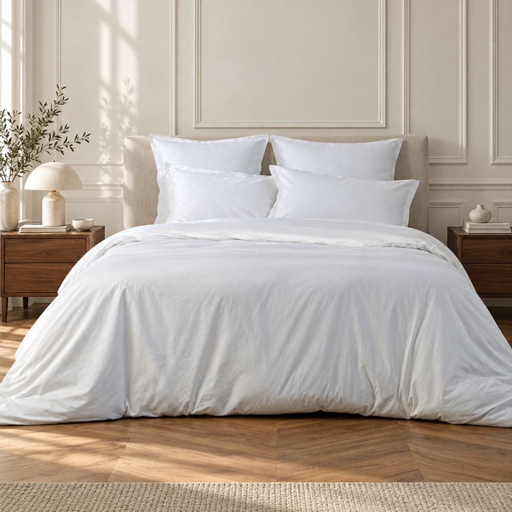 Febronie Bettwäsche-set (65x65) aus Baumwolle weiß style classic chic Öko-Tex Zertifikat - Baumwolle