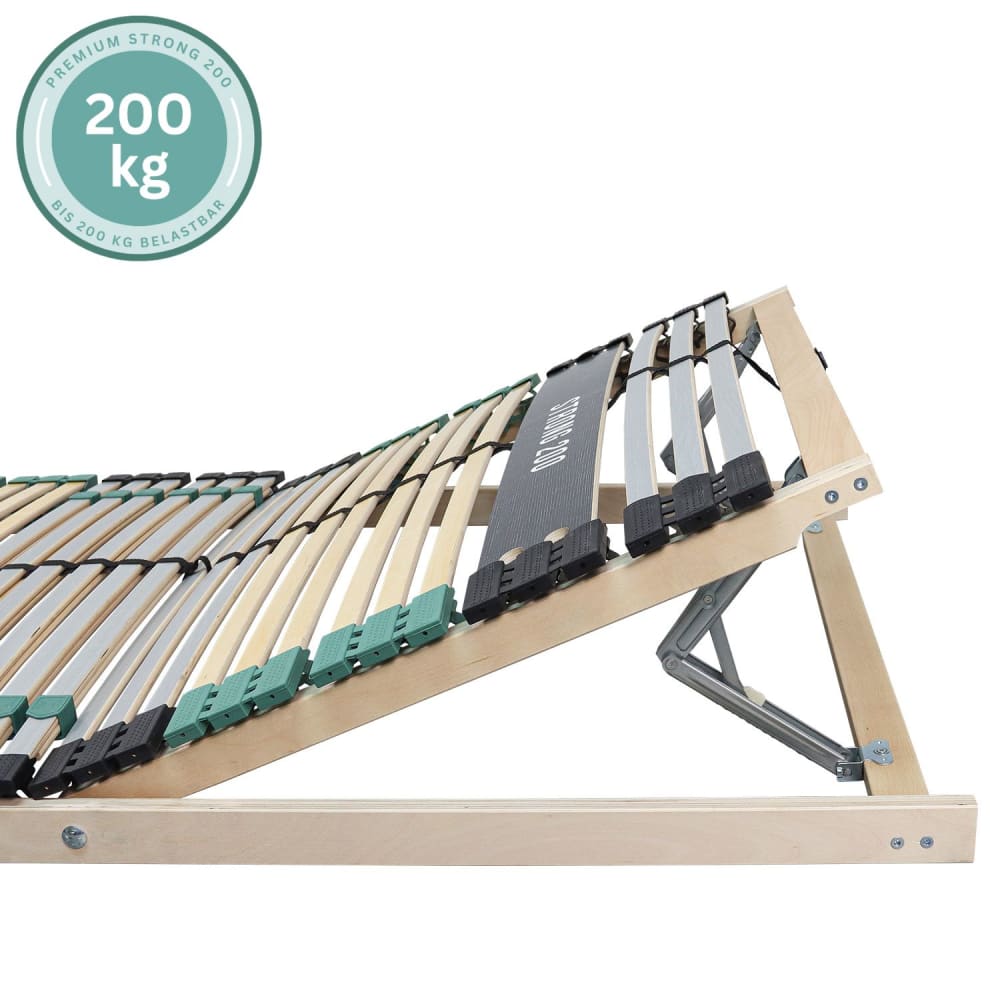 7 Zonen Lattenrost Set 200x200 cm (2x 100x200) - Buche, 42