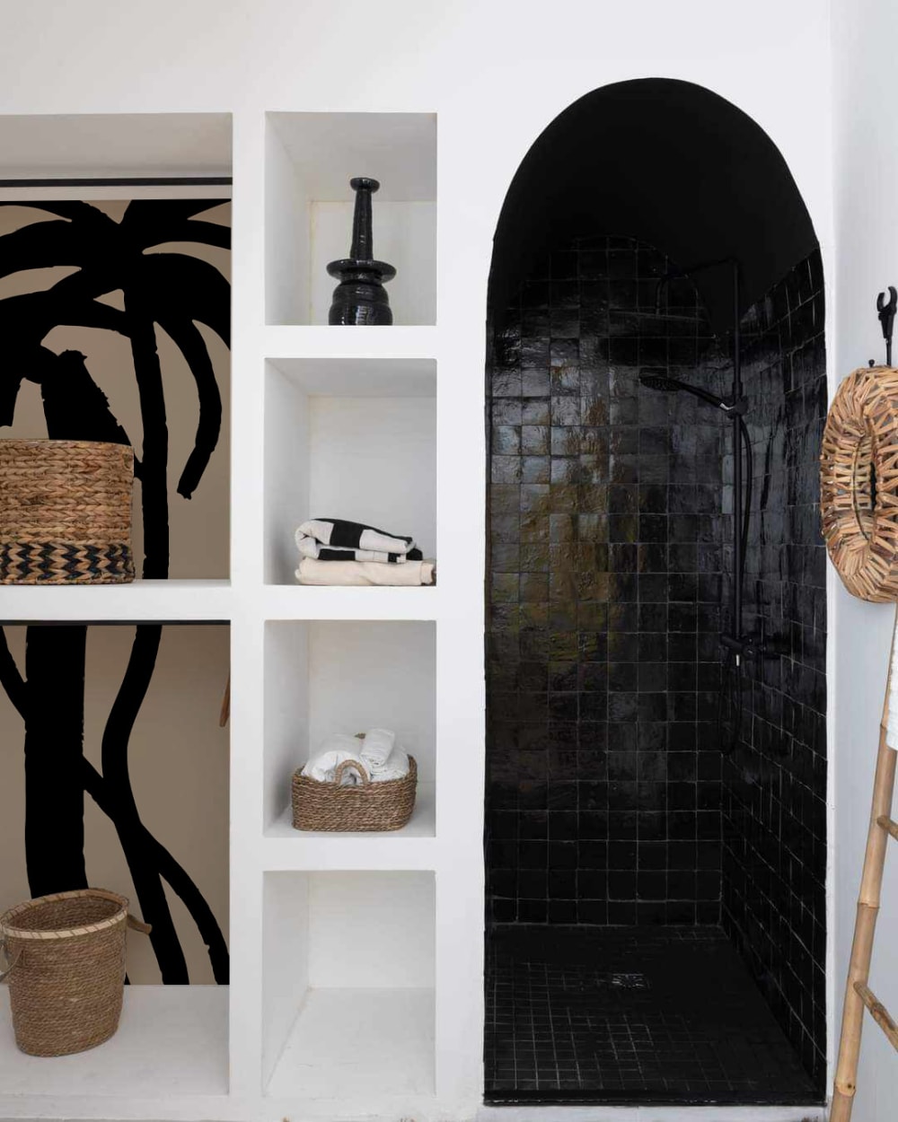 Papier peint tropical noir – h300 x l200 cm (4 lés) — vue 3