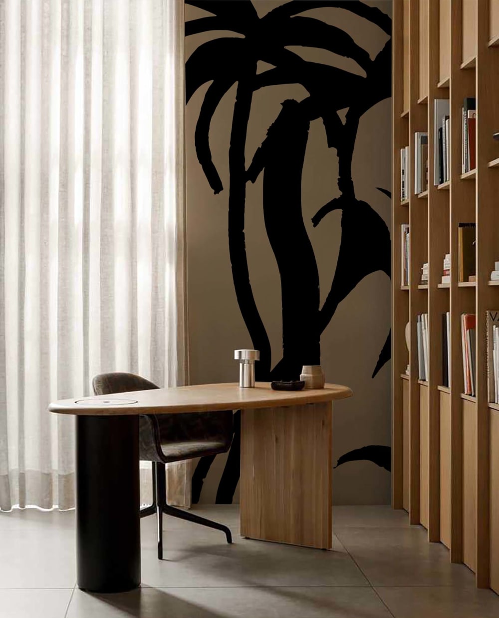 Papier peint tropical noir – h300 x l200 cm (4 lés) — vue 4