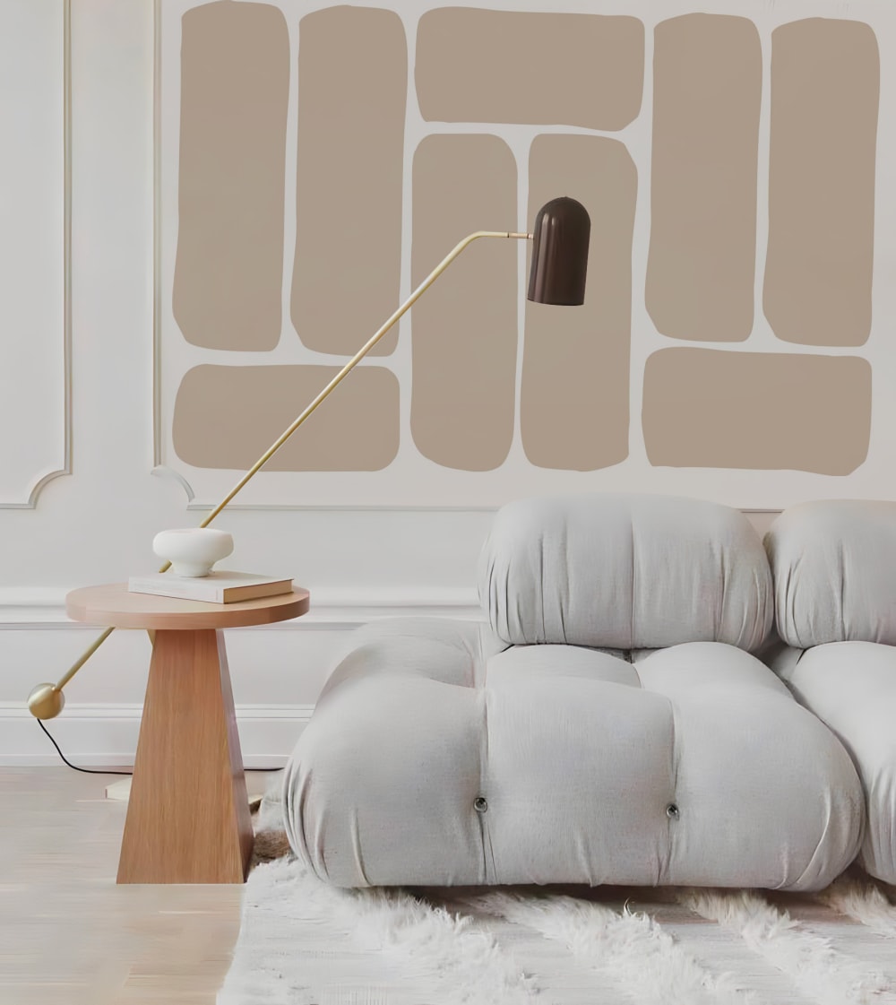 Papel pintado geométrico de alta gama 200 g 250x350 cm 7 tiras