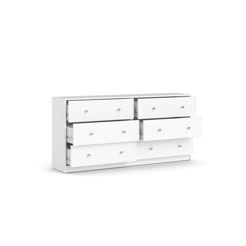 Maria Kommode breit mit 6 Schubladen, weiss - Maisons Du Monde