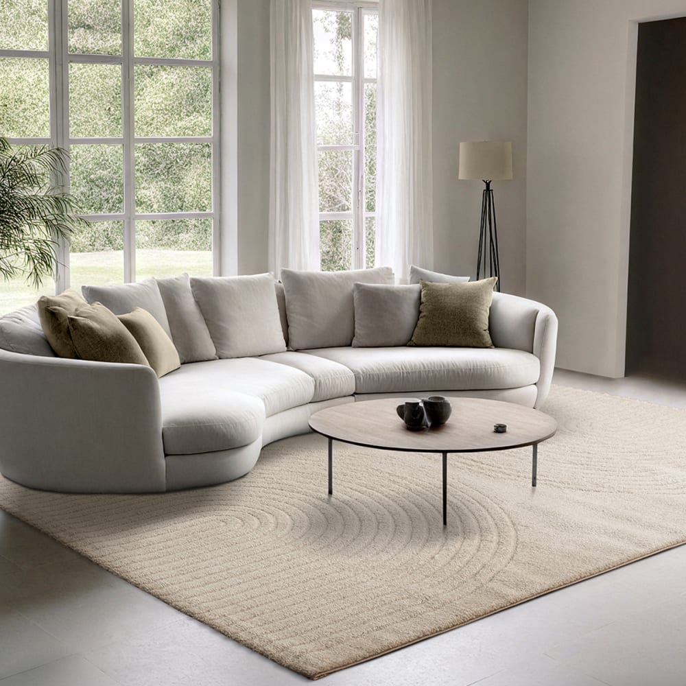 Tapis moderne salon scandinave, beige, 160 x 220 cm — vue 3