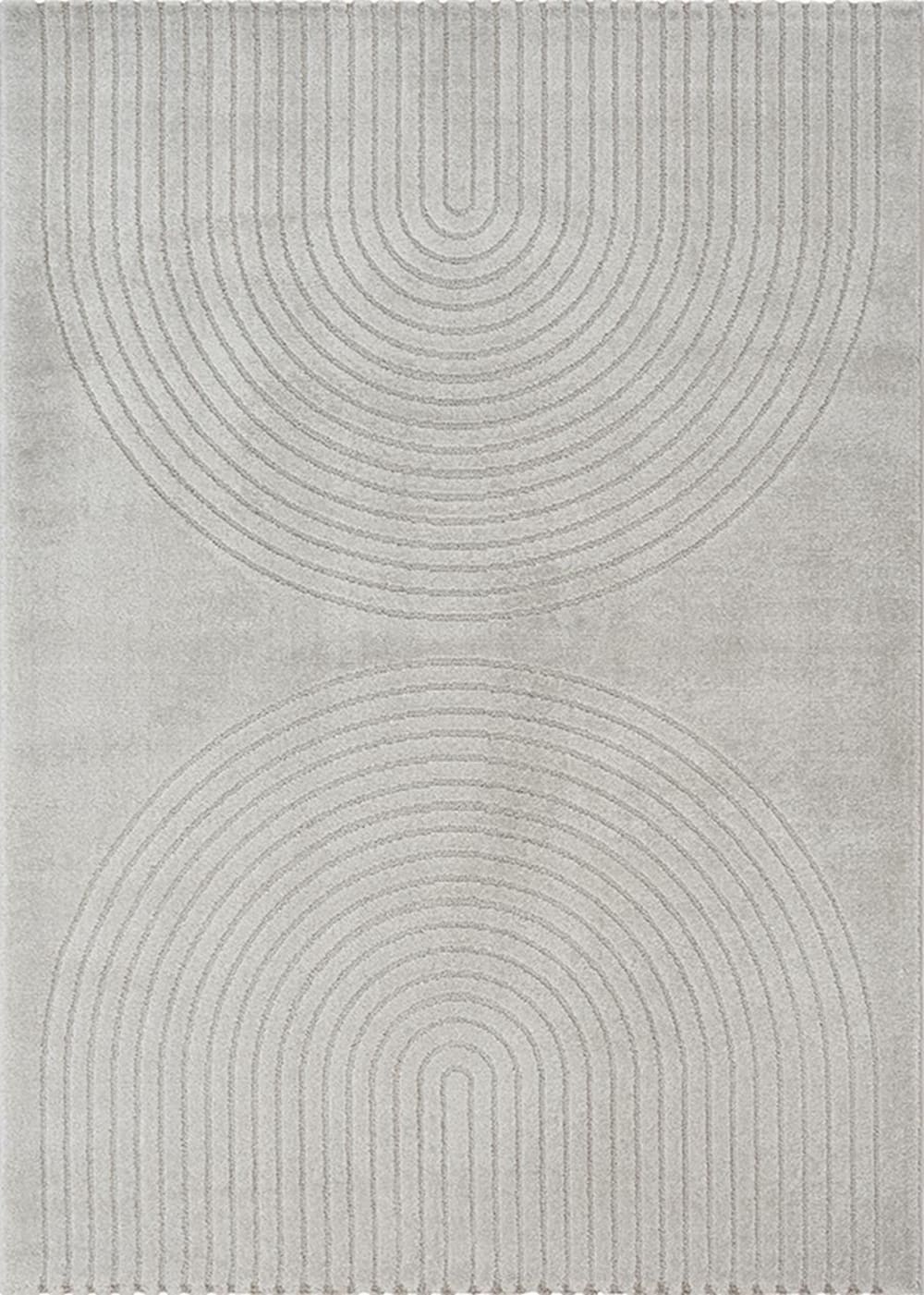 Tapis moderne salon scandinave, gris, 80 x 150 cm