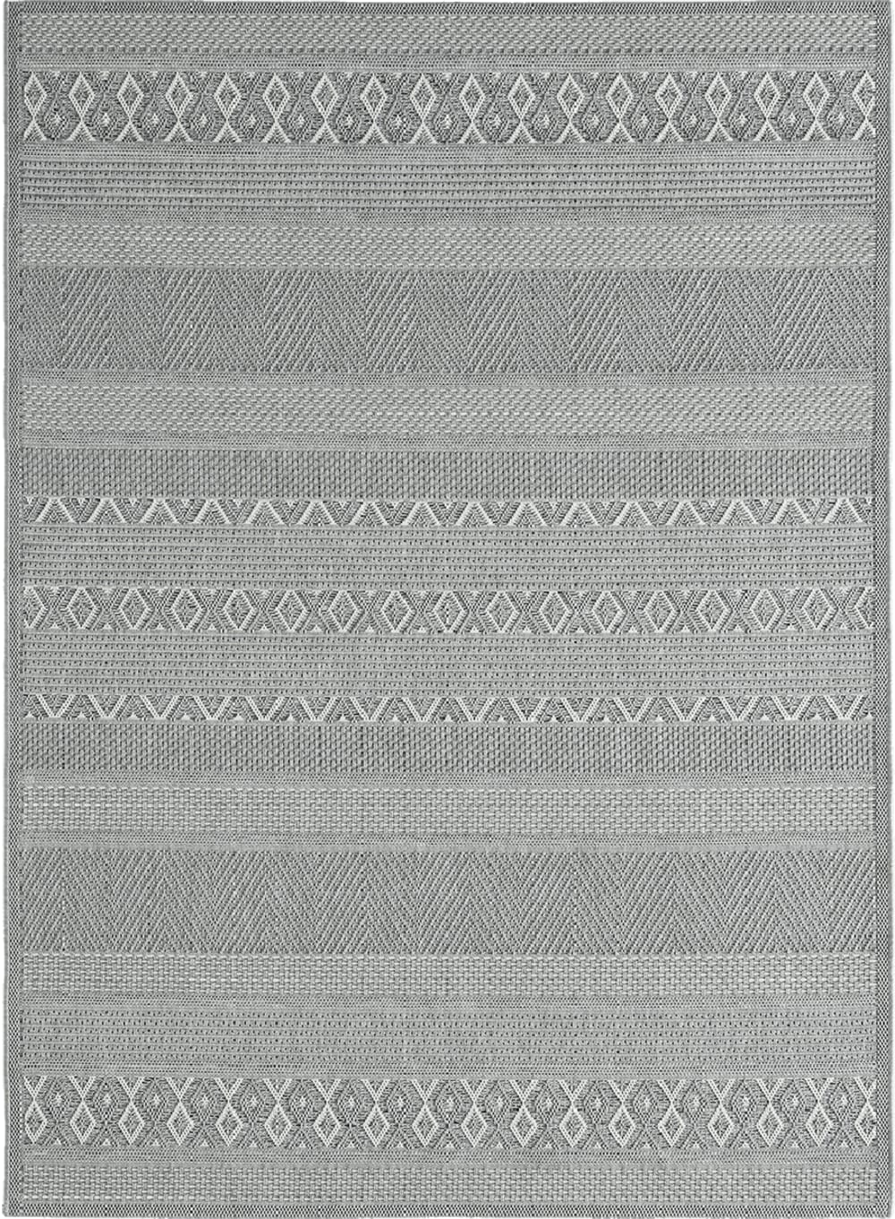 Moderner In-/Outdoor Teppich, Grau, 140 x 200 cm - Maisons Du