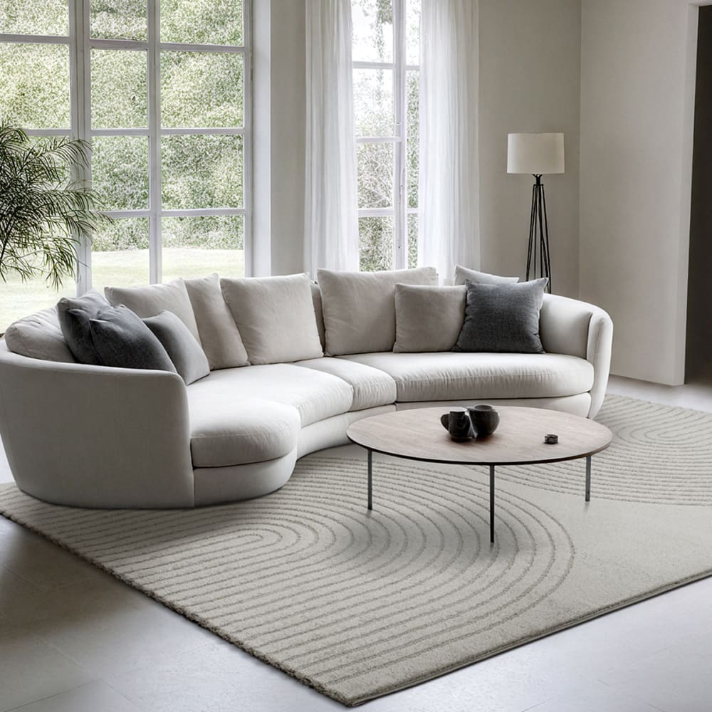 Tapis moderne haute densité de poils, gris, 160 x 220 cm — vue 3
