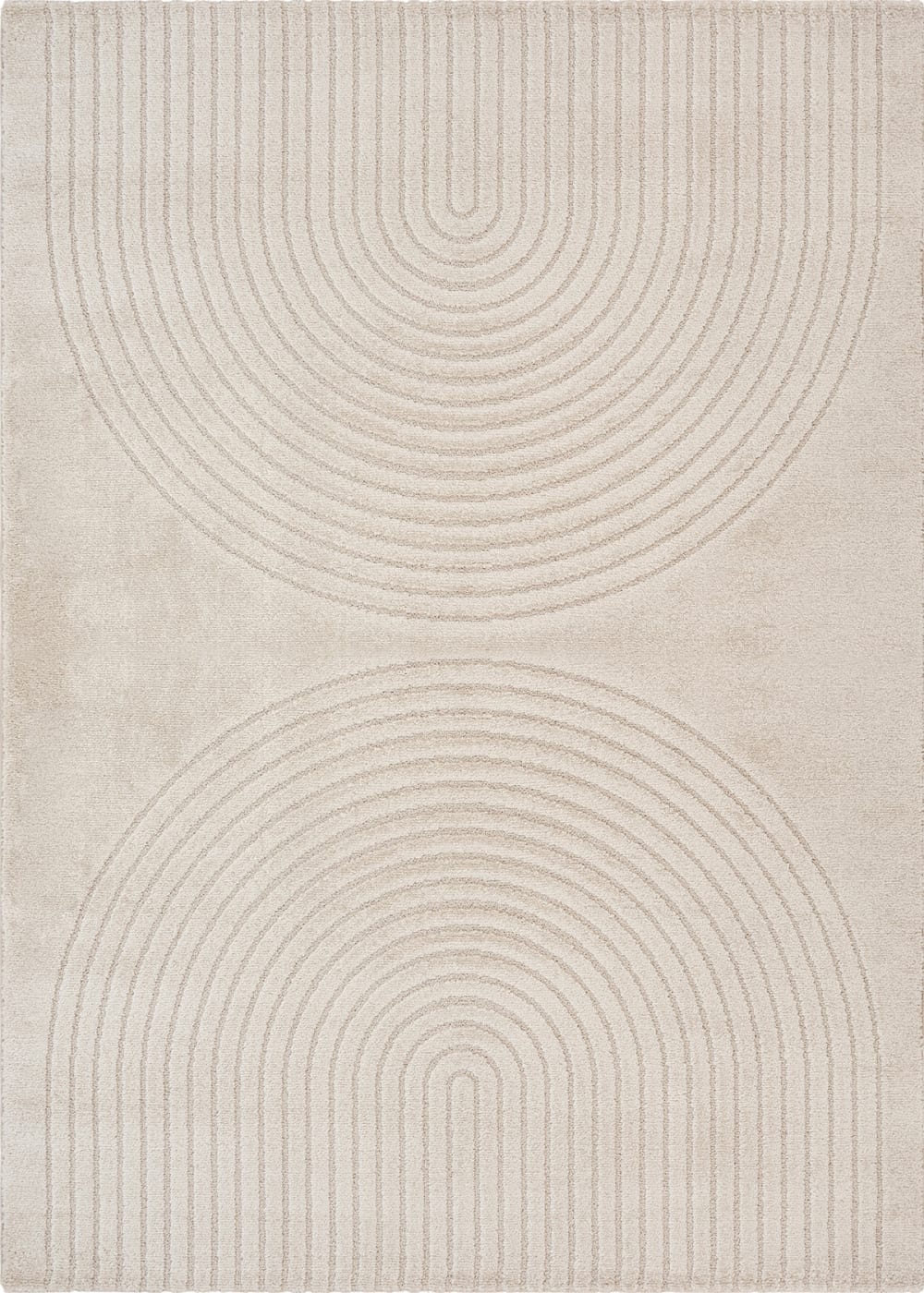 The carpet Moderner Teppich, Hohe Flordichte, Beige, 120 x 160 cm style modern Beige Pes - Polyester