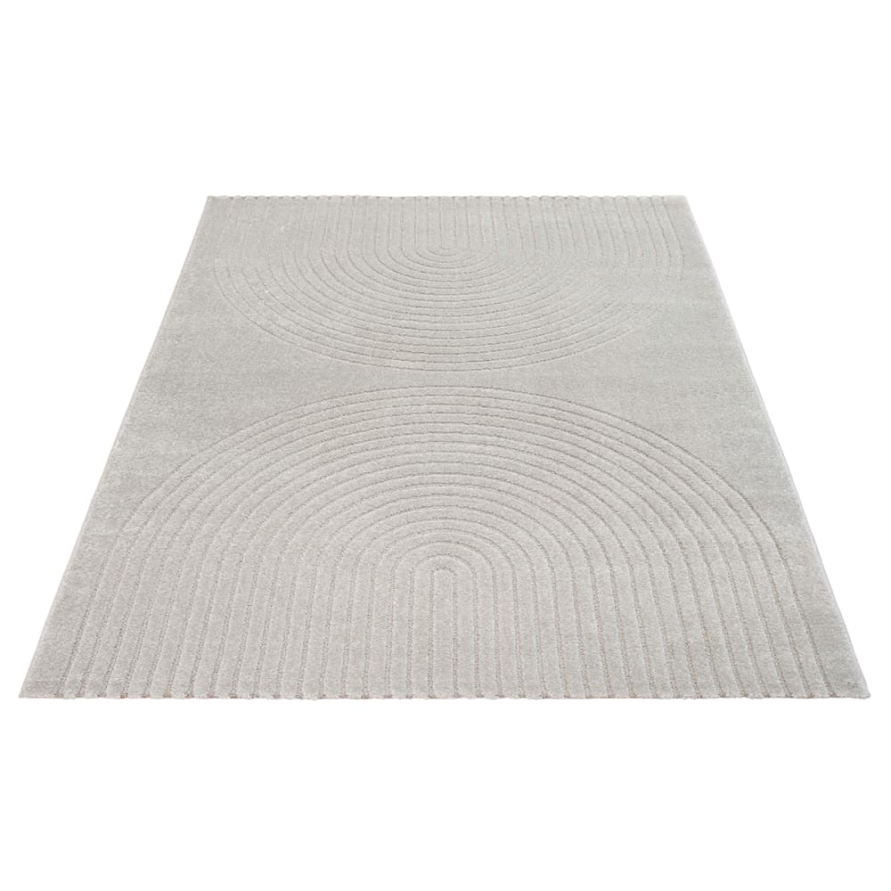 Tapis scandinave moderne salon, gris, 200 x 280 cm — vue 4