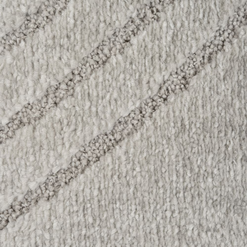 Tapis moderne salon scandinave, gris, 120 cm, ronde — vue 4