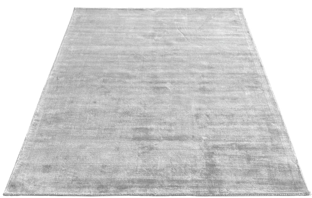 Tapis viscose tissé main, gris, 160 x 230 cm — vue 4